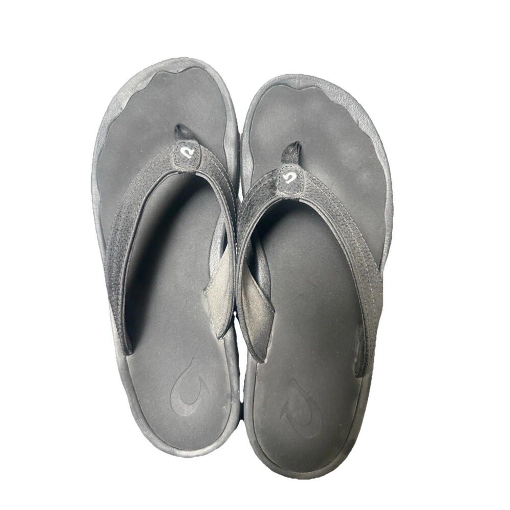 NEW- OluKai Women's ‘Ohana Flip Flop -Color:Black/Black ,Medium/B,Size 9